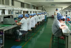 Production line workers