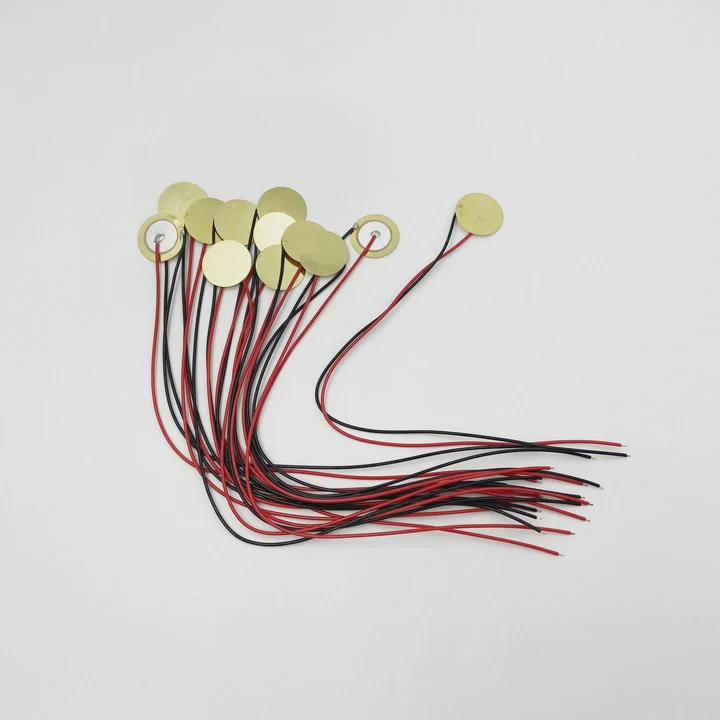 27Mm Wired Copper Piezo Pickup Disc
