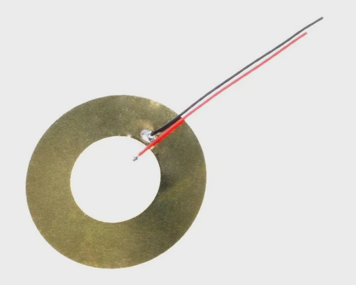 12-50Mm Wired Pzt Piezo Ceramic Discs