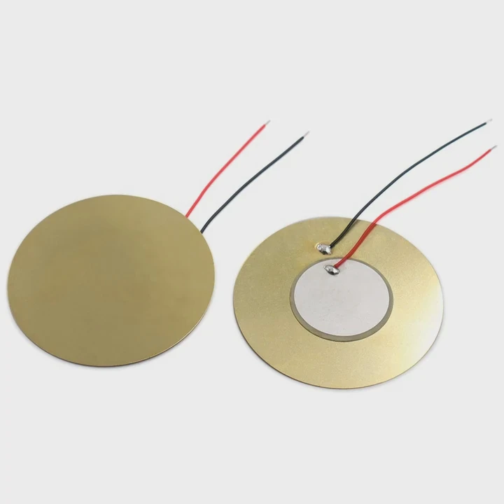 50Mm Brass Piezo Ceramic Disc With Wire