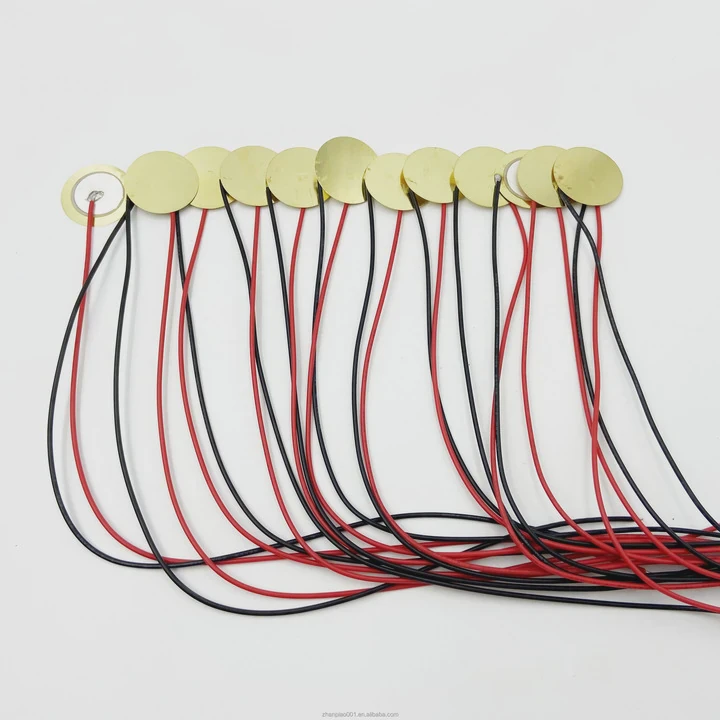 27Mm Wired Piezo Ceramic Copper Disc