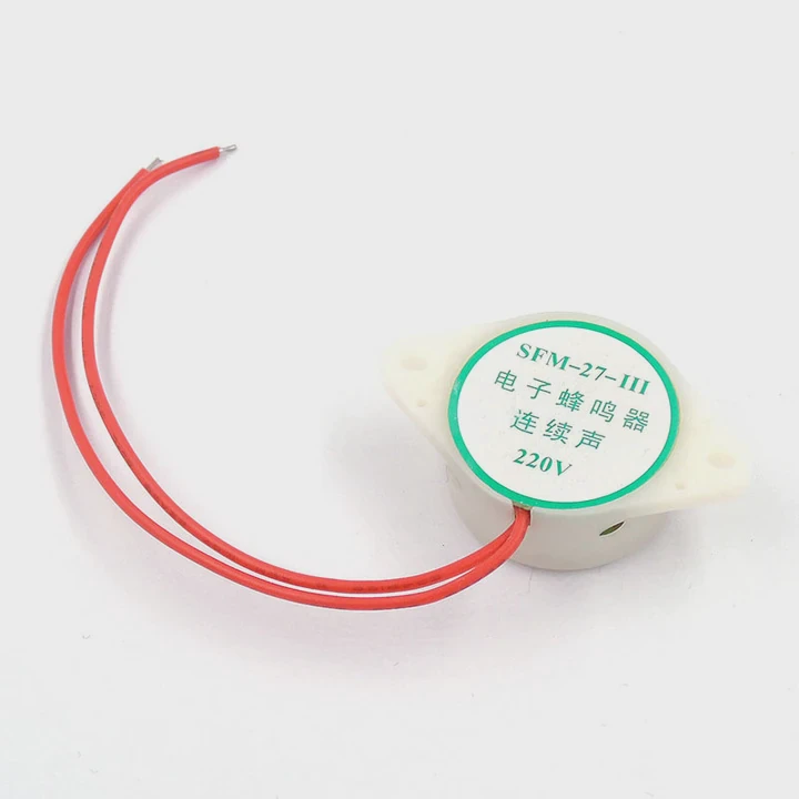 220V 30X15Mm Wired Piezo Buzzer