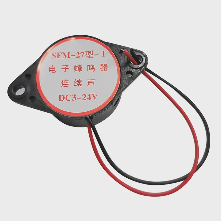 3-24V Black Wired Piezo Alarm Buzzer