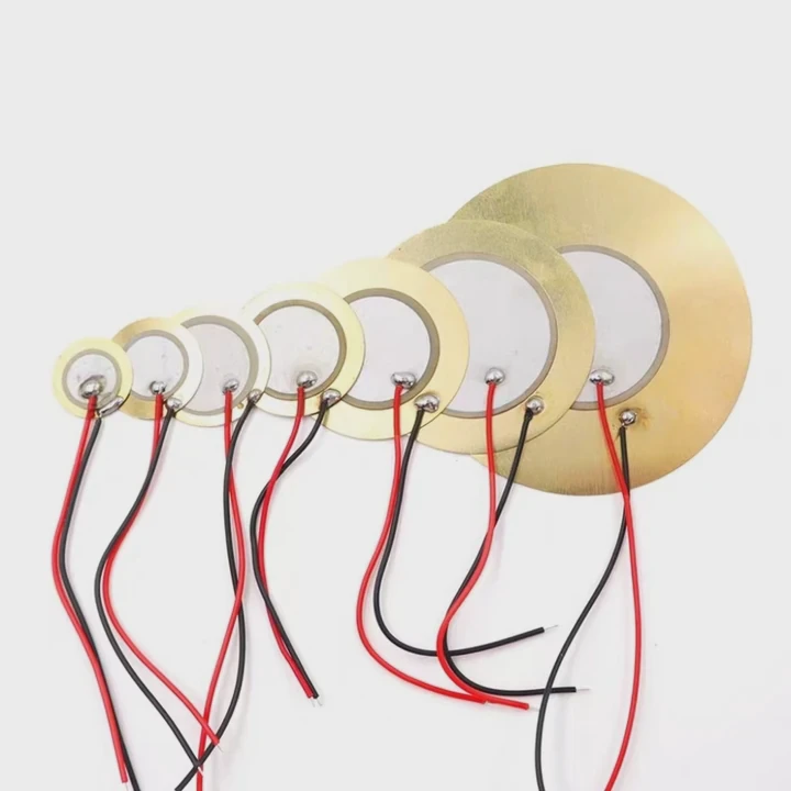 Custom Piezo Ceramic Disc With Wire Harness